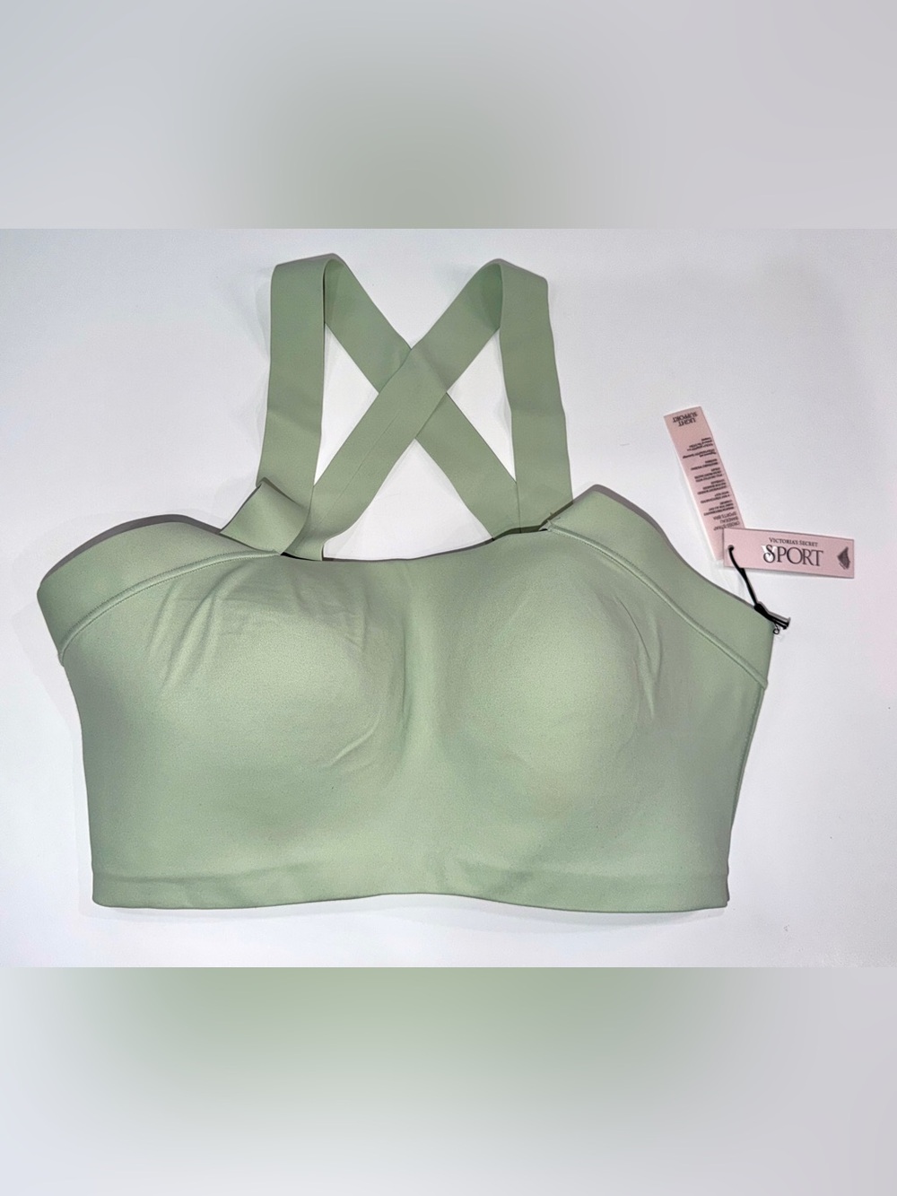 Victoria's Secret VSX SizeM 36C Green Crossback Pullover Sports Bra High Support